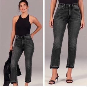 Abercrombie Curve Love Ultra High Rise Ankle Straight